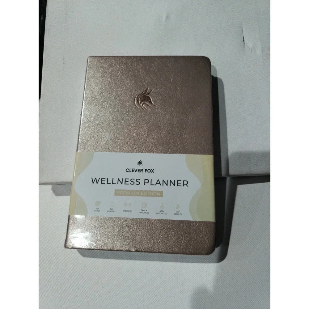 Clever Fox Wellness Planner Premium Edition Gold Sealed New Track Calories Goals